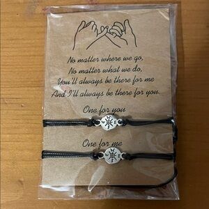 Compass charm friendship bracelets